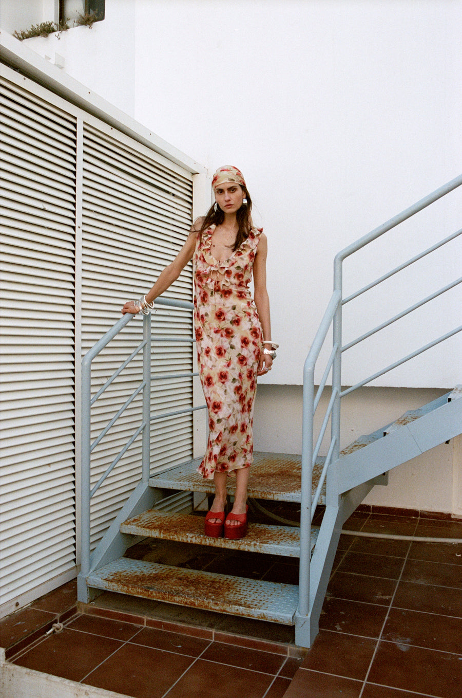 CESTO MIDI DRESS SILK CDC LA ROSA