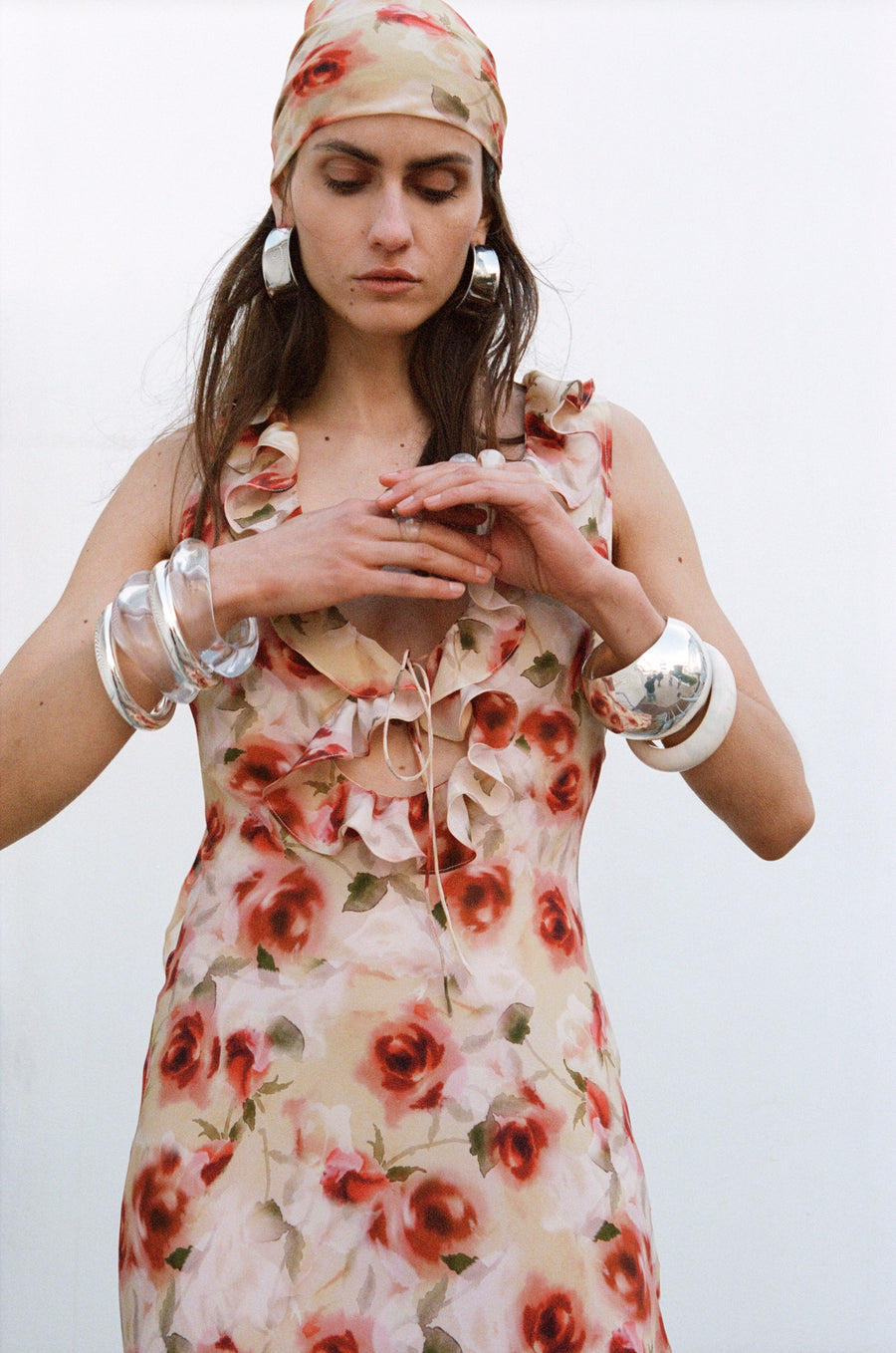 CESTO MIDI DRESS SILK CDC LA ROSA