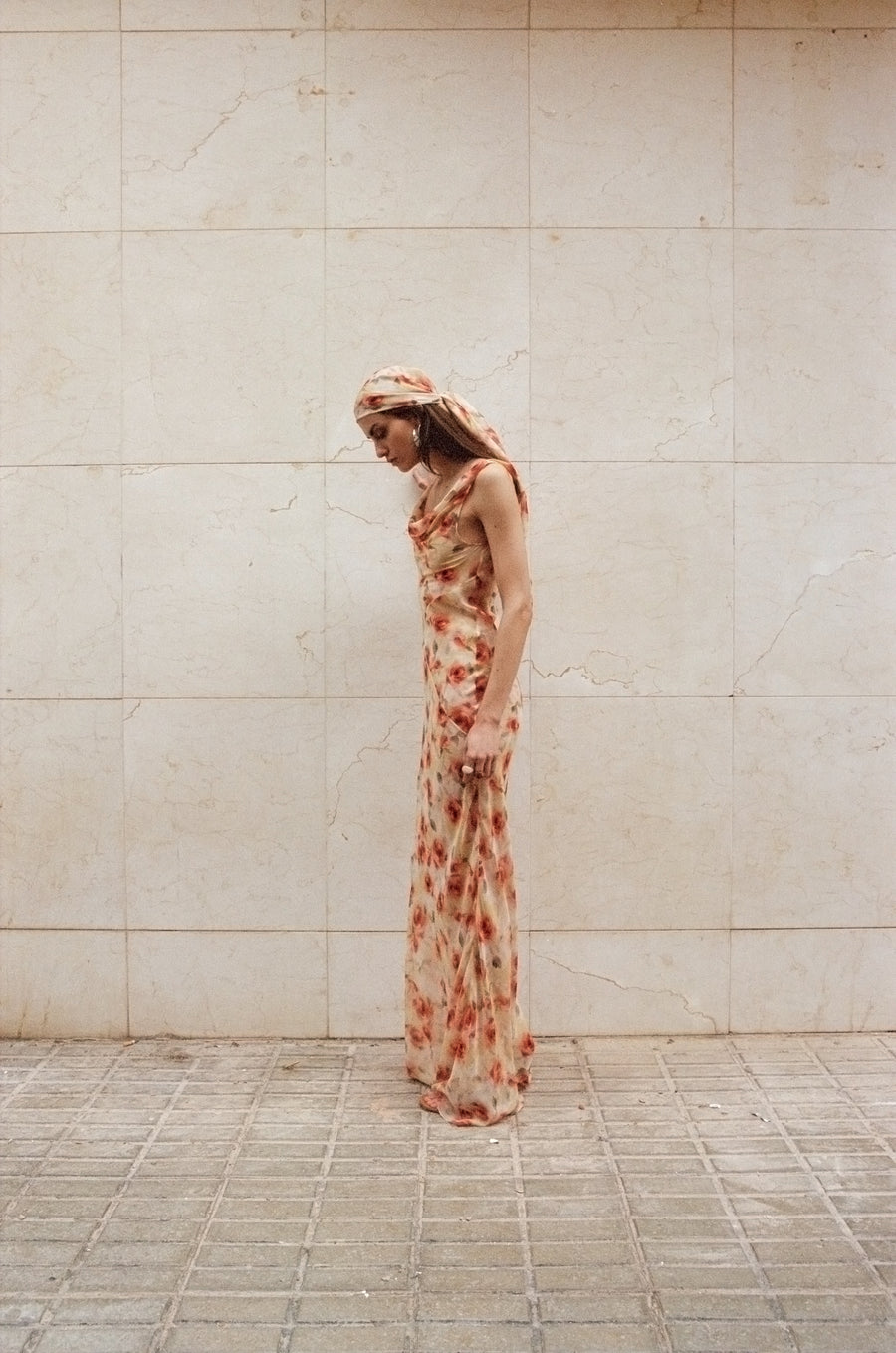 GALERA MAXI DRESS SILK CHIFFON LA ROSA