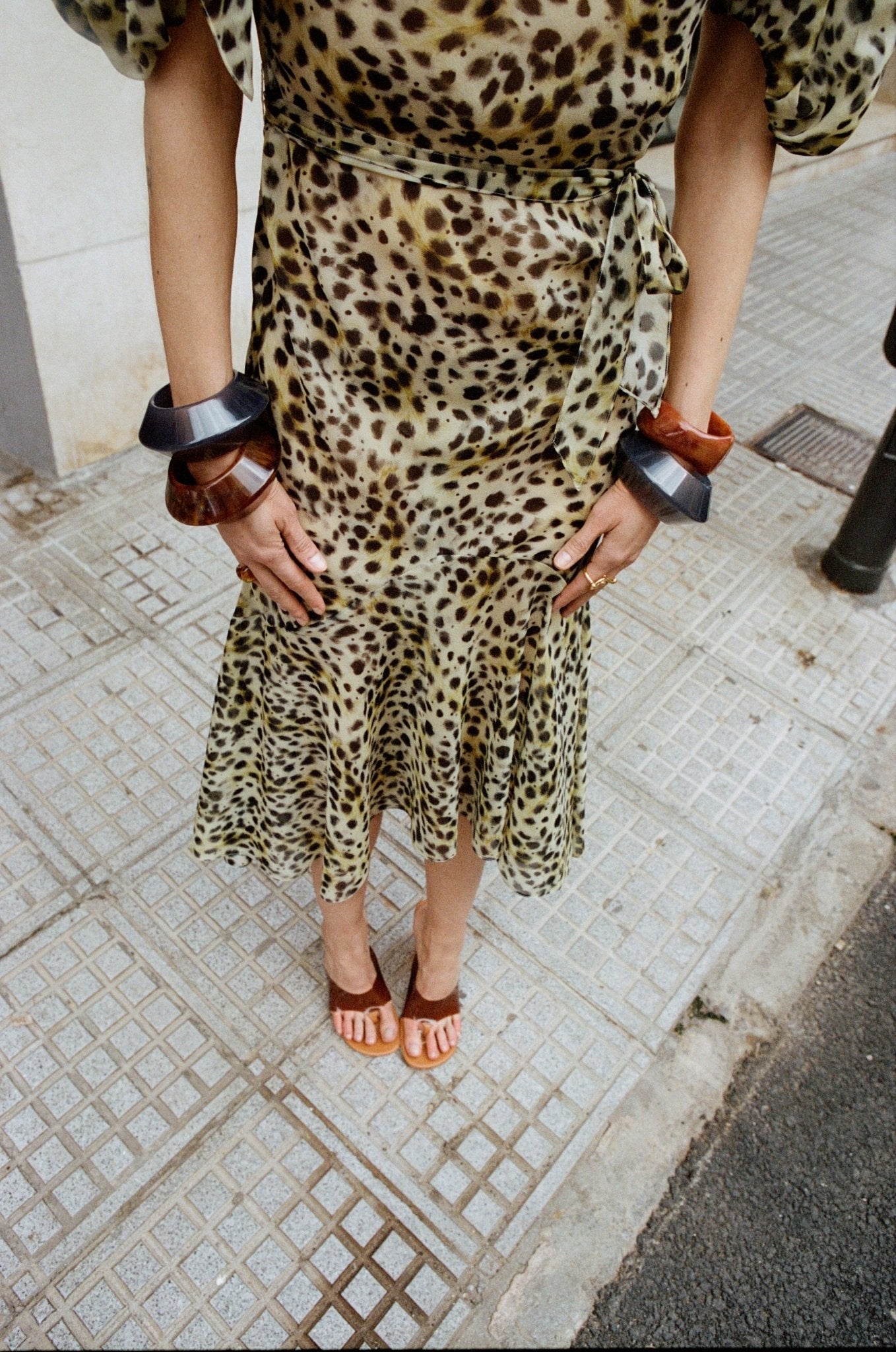 ANITA MIDI DRESS SILK CHIFFON EL FELINO - De La Vali