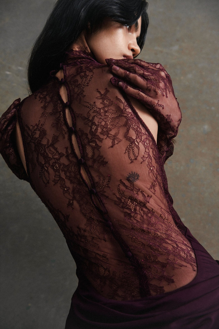 de la vali burgundy dress De La Vali Dress In Burgundy by De La Vali