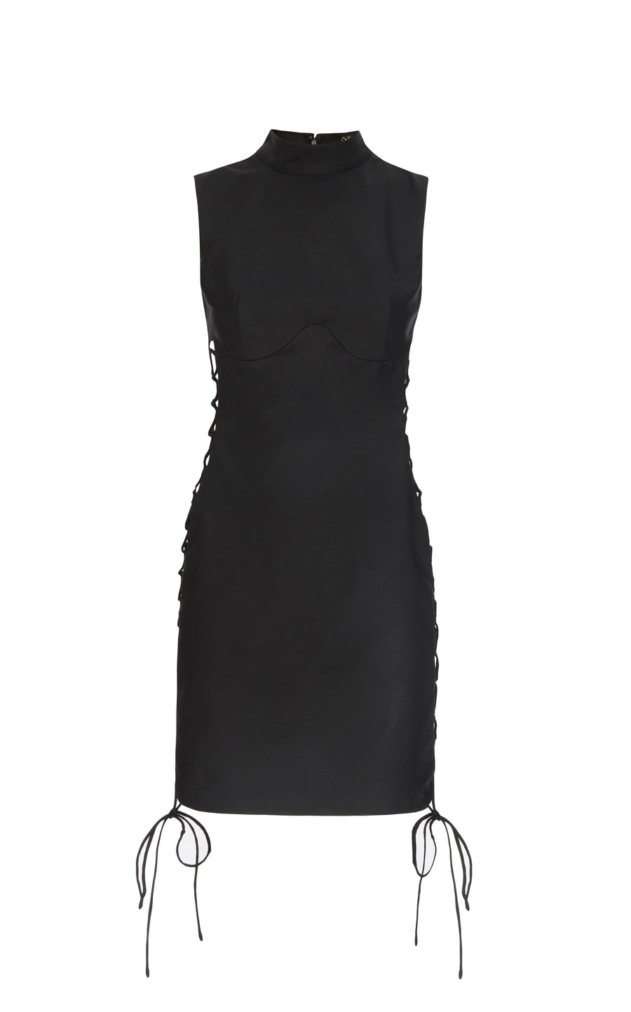 ELENA MINI DRESS IN BLACK COTTON