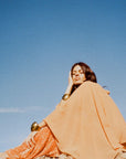 PALMA CAPE & TOP IN ORANGE BEADED MESH - De La Vali