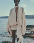 MAITE MINI DRESS IN IVORY CHIFFON - De La Vali