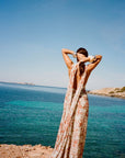 FORMENTERA MAXI DRESS IN CACHEMIRA PRINT VISCOSE GEORGETTE - De La Vali