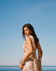 FORMENTERA MAXI DRESS IN CACHEMIRA PRINT VISCOSE GEORGETTE - De La Vali