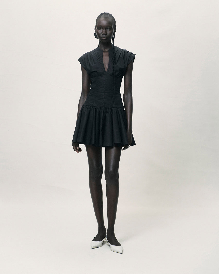 BESO MINI DRESS IN BLACK COTTON