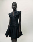 BESO MINI DRESS IN BLACK COTTON
