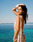 FORMENTERA MAXI DRESS IN CACHEMIRA PRINT VISCOSE GEORGETTE - De La Vali