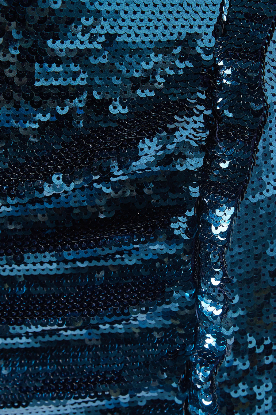 UPTOWN MIDI DRESS SEQUIN CHIFFON PETROL SEQUIN