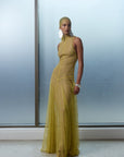 FOEHN MAXI DRESS IN YELLOW LACE - De La Vali