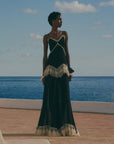ESTELA MAXI DRESS IN BLACK VISCOSE GEORGETTE - De La Vali