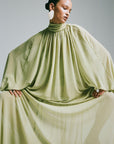 NYX MAXI DRESS IN GREEN CHIFFON - De La Vali