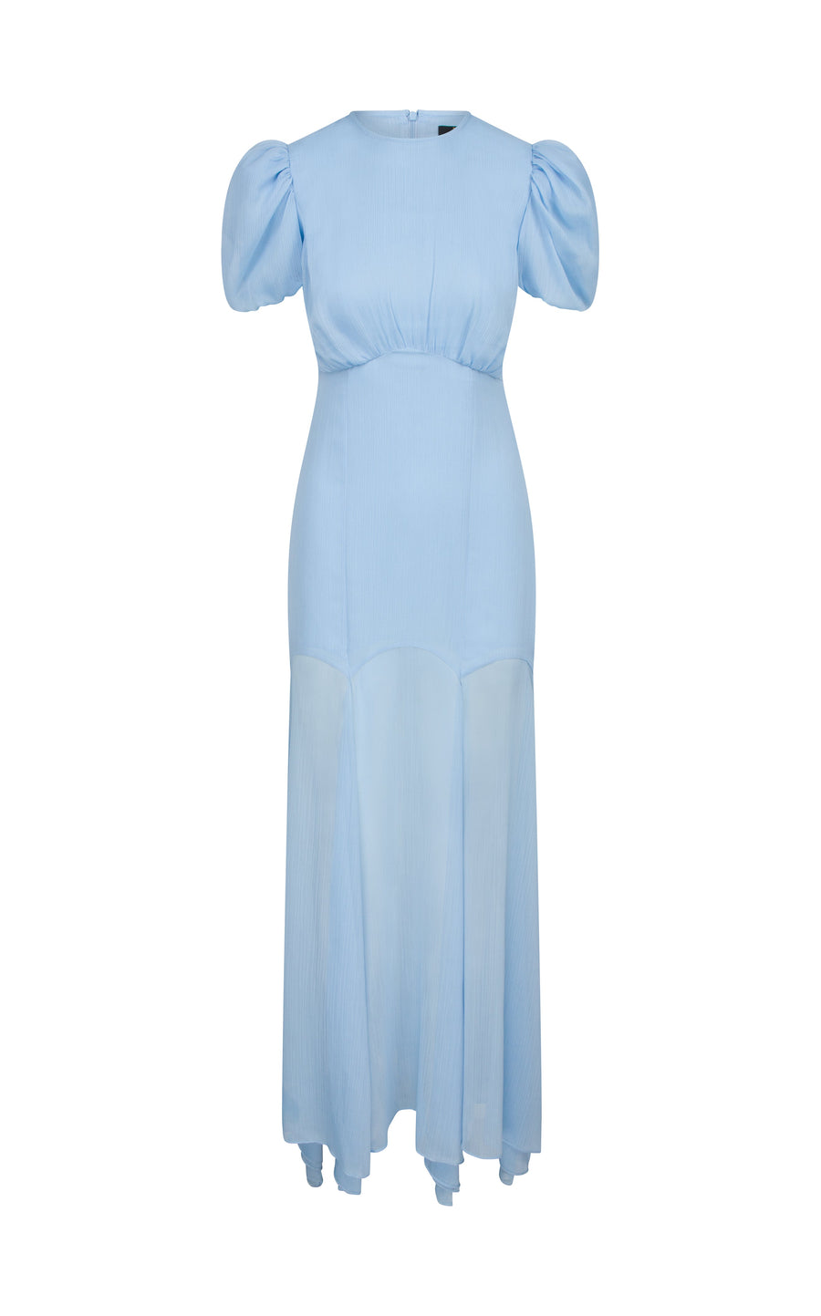 AGUA MAXI DRESS IN LIGHT BLUE CRINKLE CHIFFON