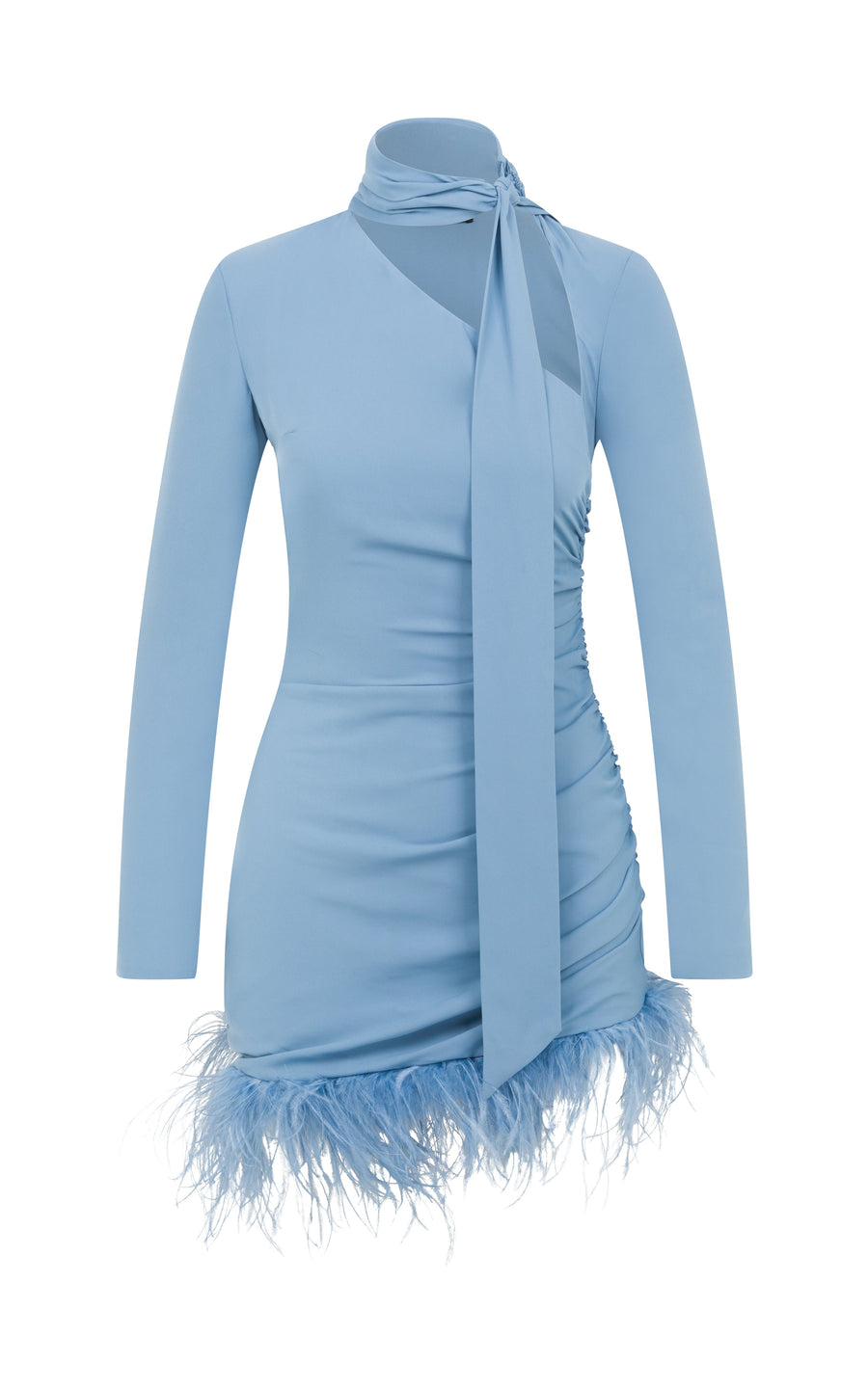 AVENUE MINI DRESS IN PETROL CHIFFON