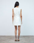 AYDA MINI DRESS IN IVORY TWILL - De La Vali