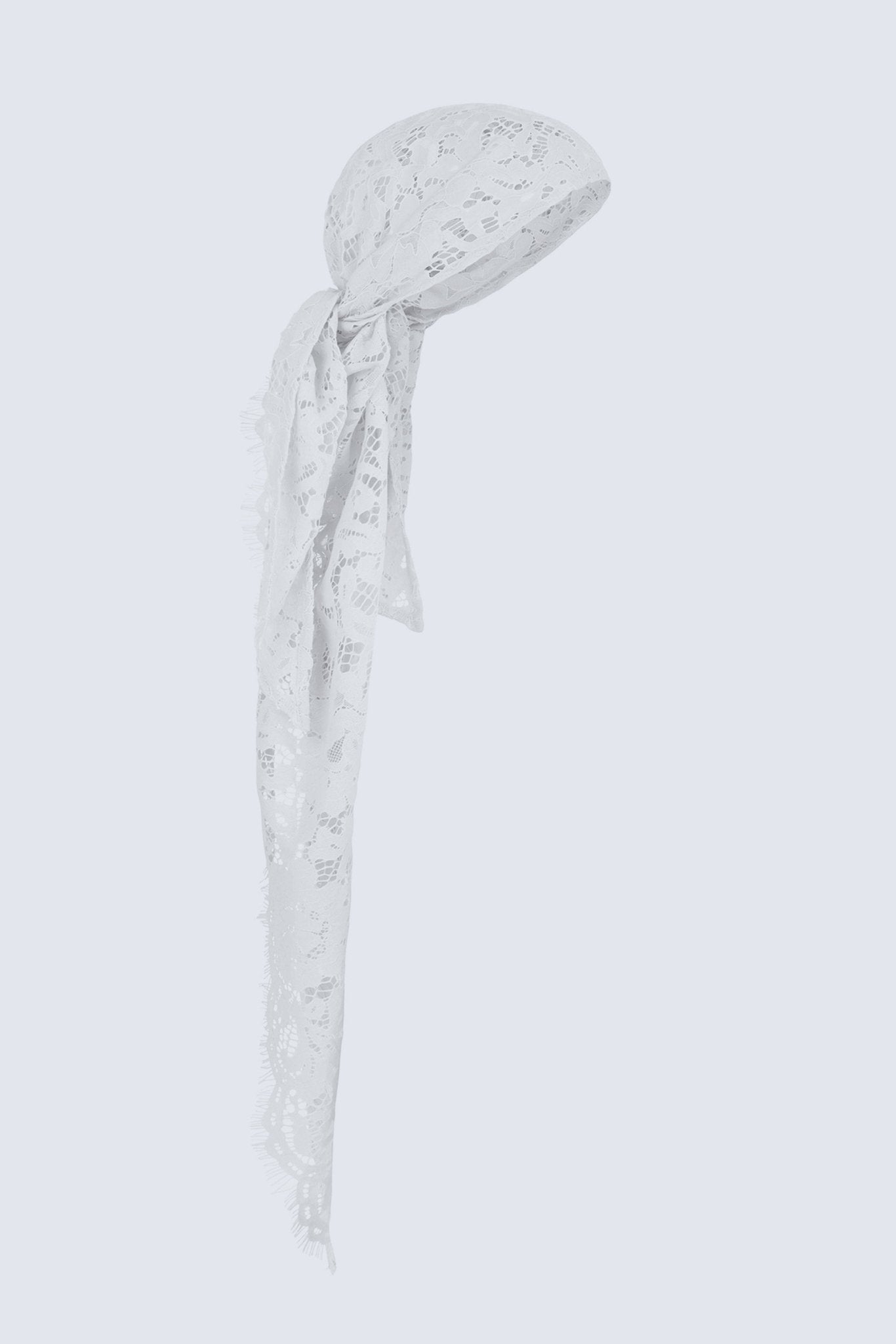 BONITA HEAD SCARF IN WHITE LACE - De La Vali