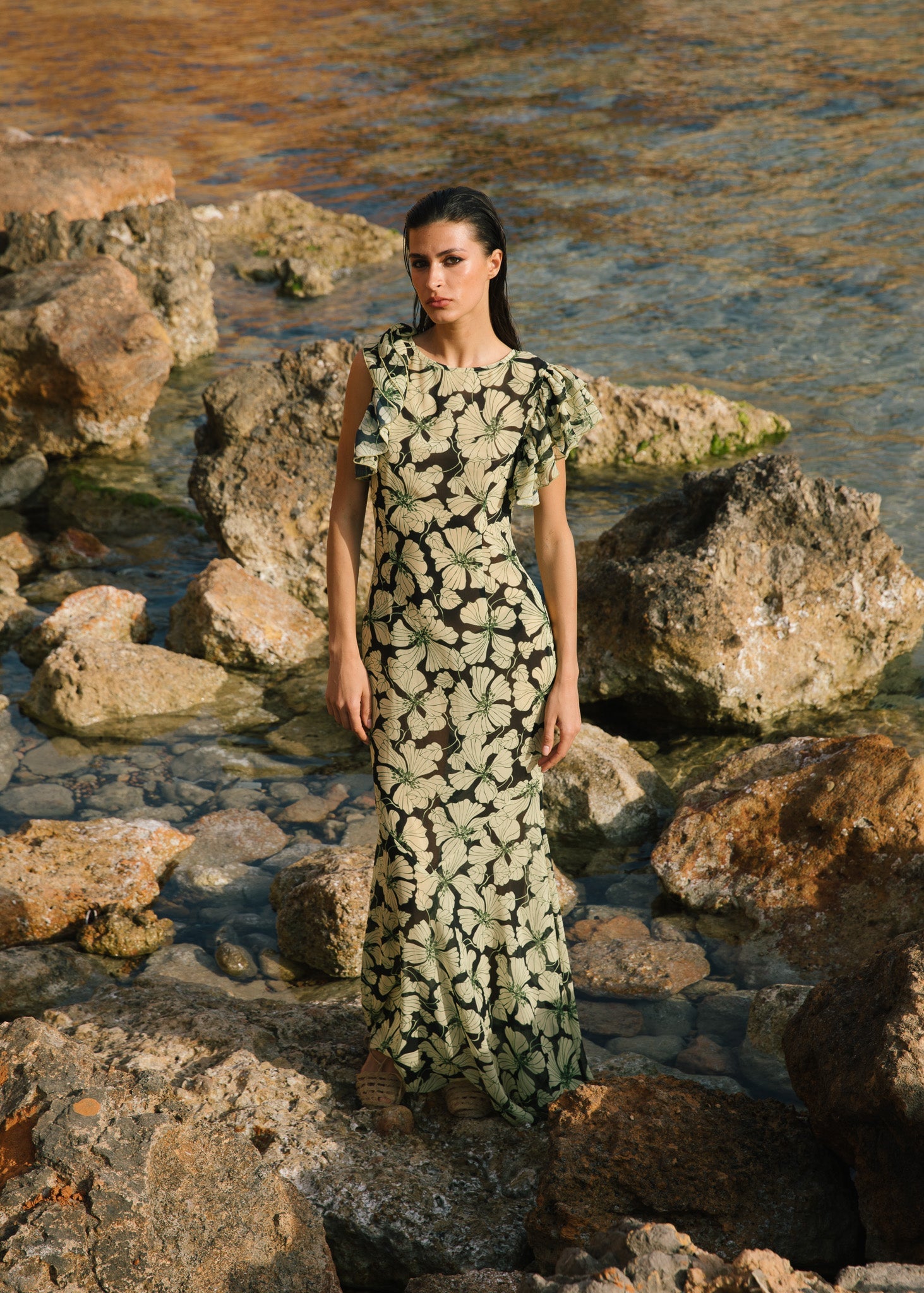 IBIZA LONG DRESS - BOUGAINVILLEA (PRE ORDER) main image 0