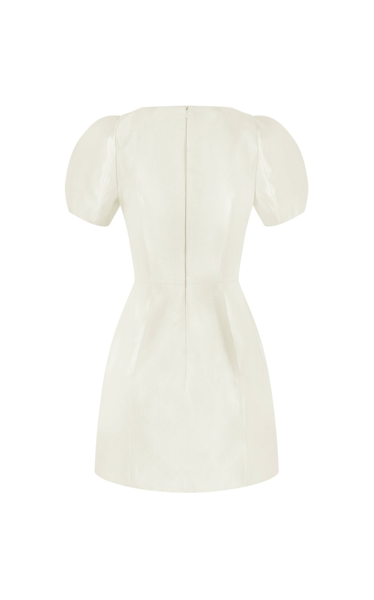 CANNOLI MINI DRESS IN IVORY TWILL - De La Vali