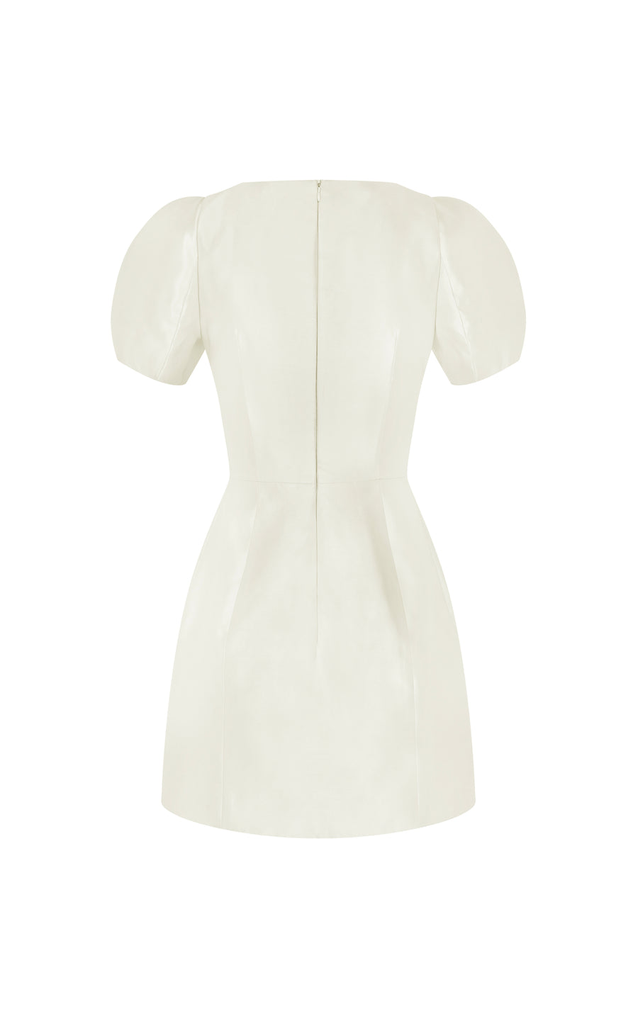 CANNOLI MINI DRESS IN IVORY TWILL