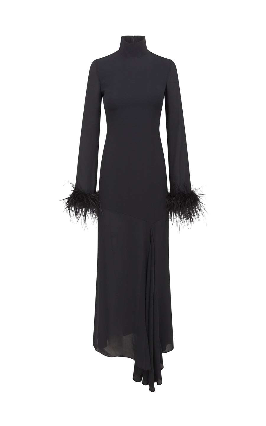 COSMOPOLITAN MAXI DRESS IN BLACK CHIFFON