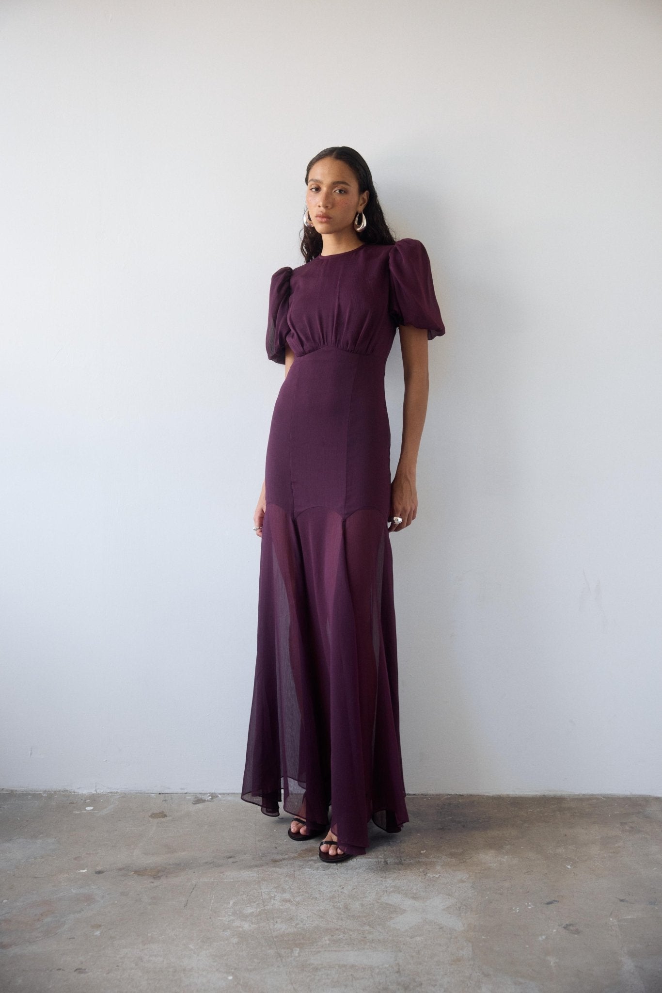 de la vali jacinth maxi dress De La Vali Jacinth Draped Stretch-Jersey Maxi Dress - Chocolate