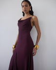 ATTICA MAXI DRESS IN EARTH SILK CHIFFON