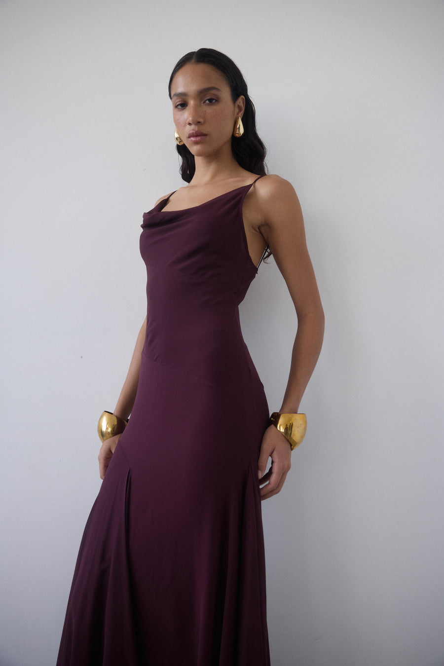 ATTICA MAXI DRESS IN EARTH SILK CHIFFON