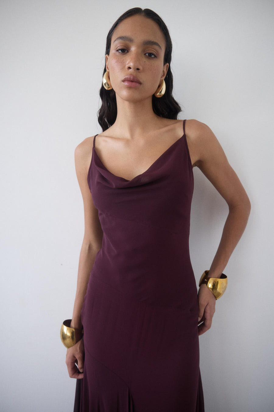 ATTICA MAXI DRESS IN EARTH SILK CHIFFON