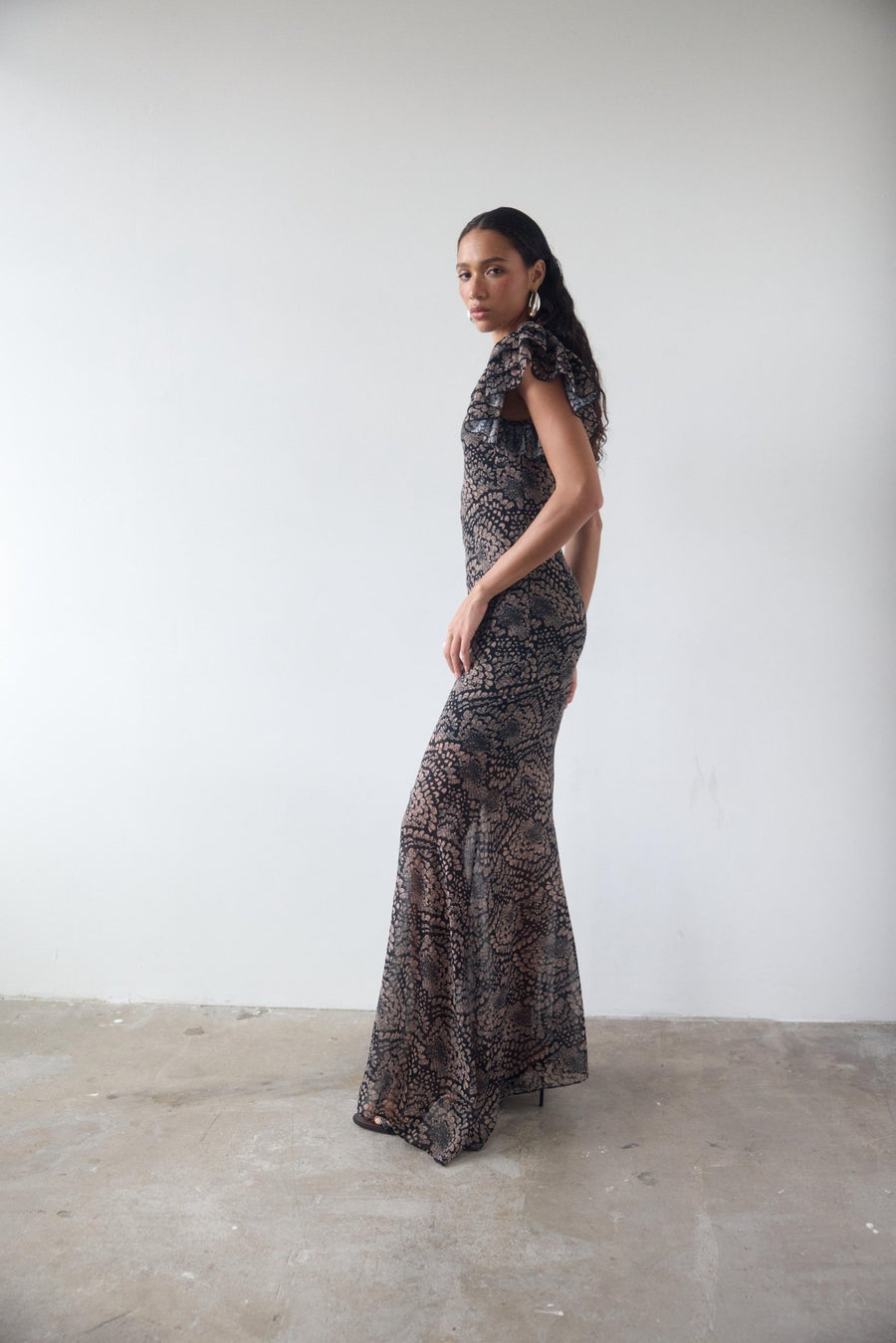 de la vali bougainvillea chiffon maxi dress Rent De La Vali Multicolour Dress UK 8
