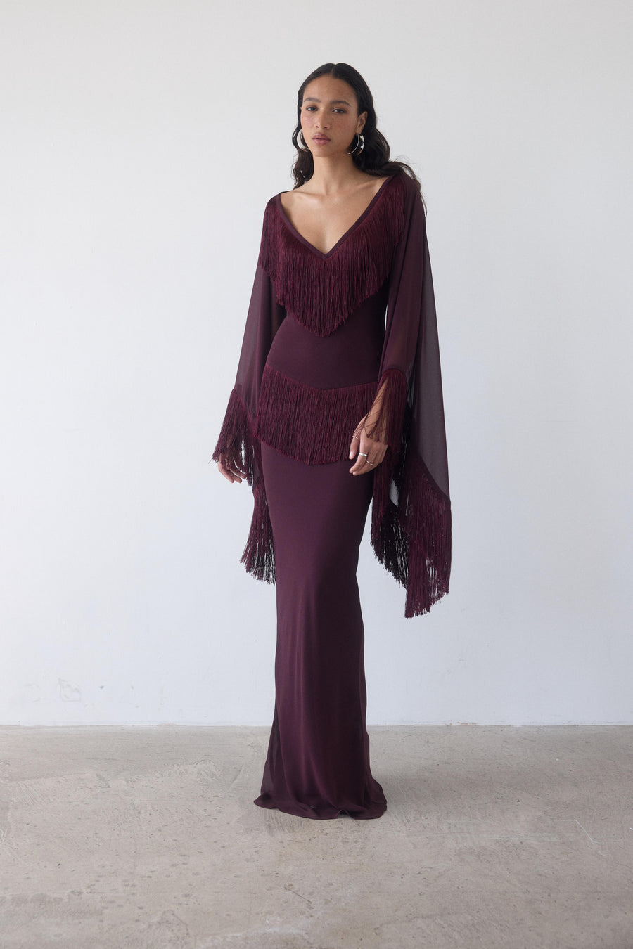CRISTAL MAXI DRESS IN EARTH CHIFFON