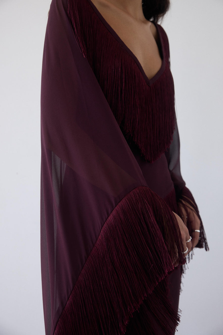 CRISTAL MAXI DRESS IN EARTH CHIFFON