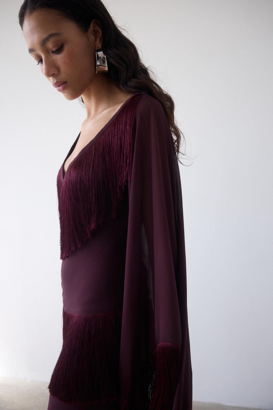 CRISTAL MAXI DRESS IN EARTH CHIFFON