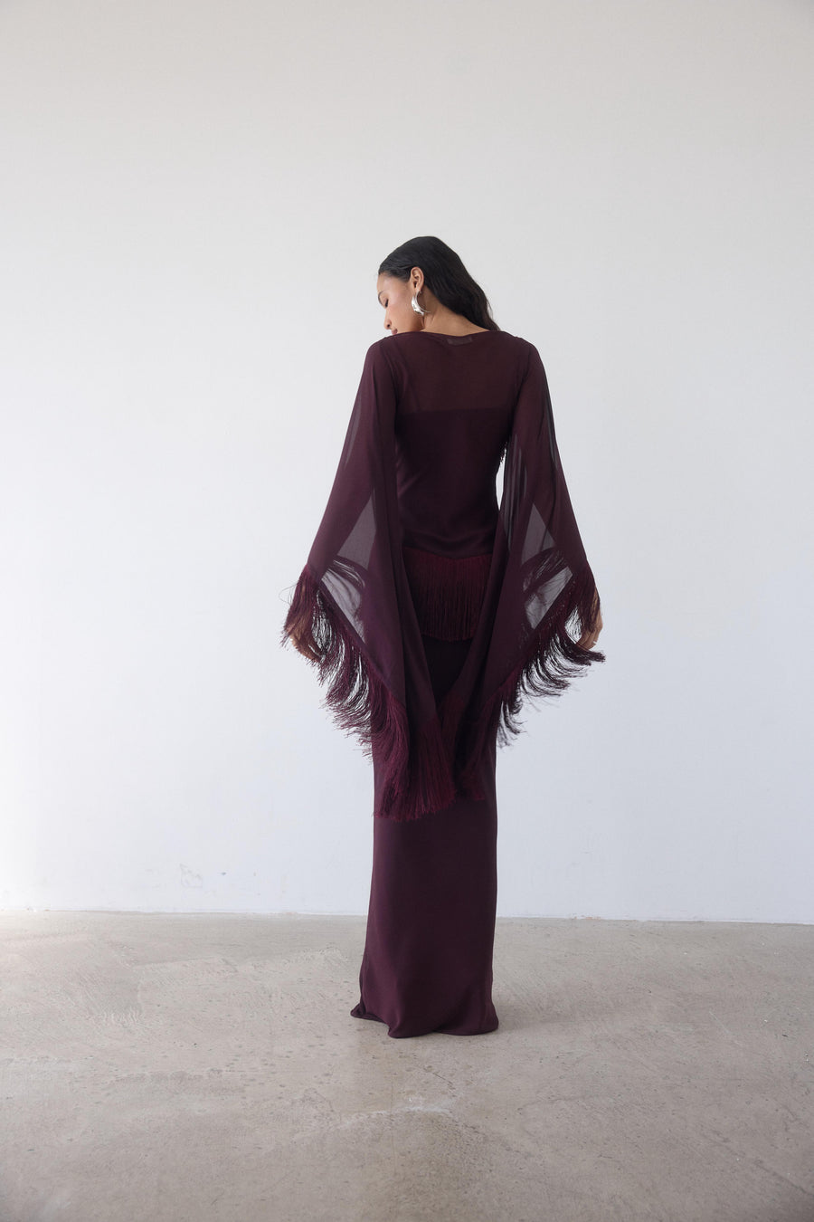 CRISTAL MAXI DRESS IN EARTH CHIFFON