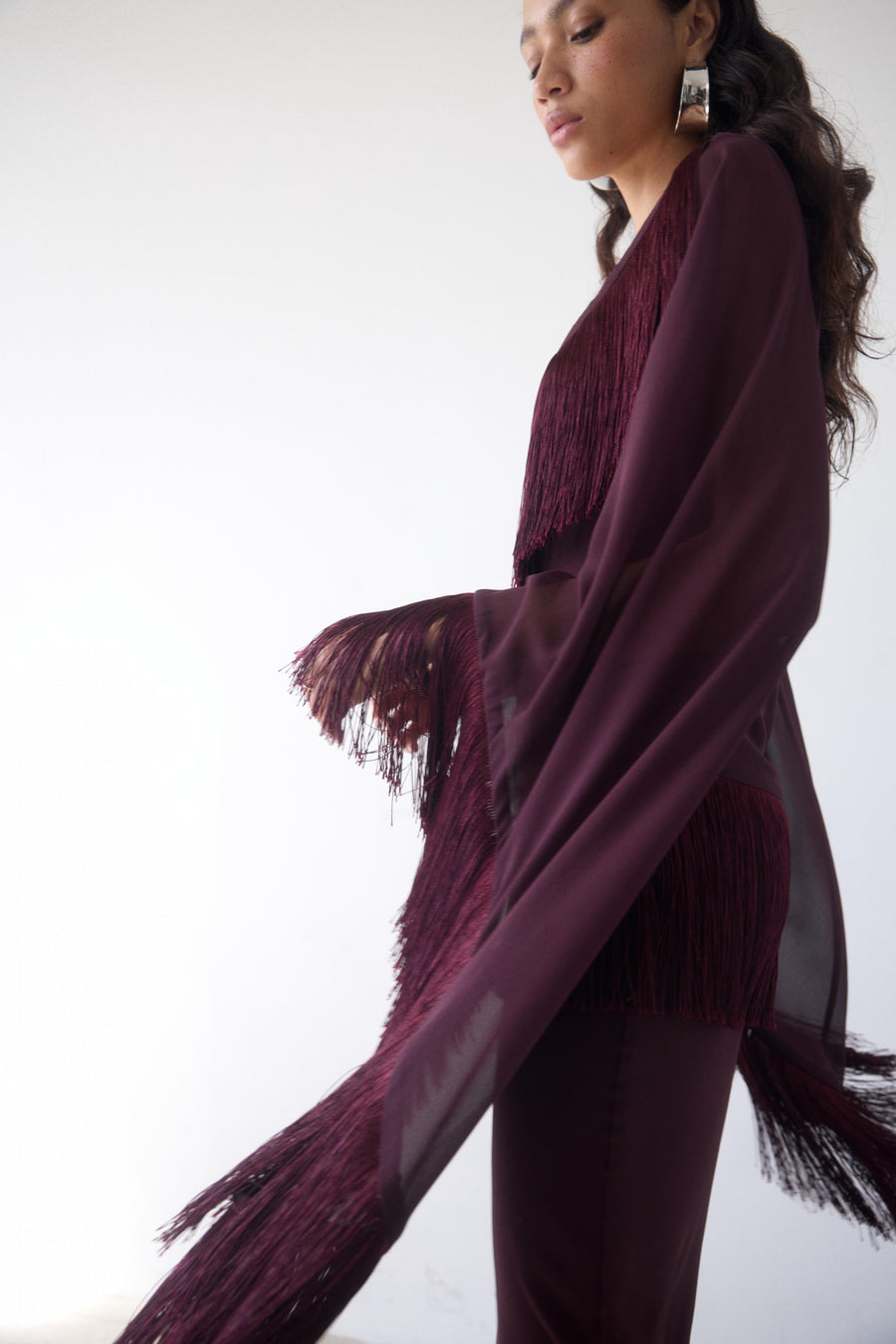 CRISTAL MAXI DRESS IN EARTH CHIFFON