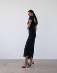 EDEN MIDI DRESS IN BLACK LACE