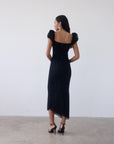 EDEN MIDI DRESS IN BLACK LACE