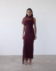 LUCHO MAXI DRESS IN EARTH LACE