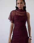 LUCHO MAXI DRESS IN EARTH LACE