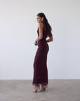 LUCHO MAXI DRESS IN EARTH LACE