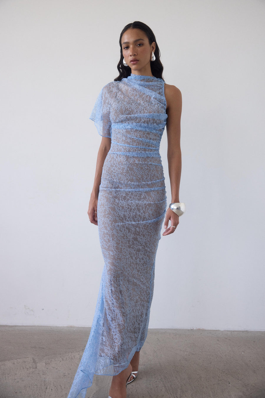 LUCHO MAXI DRESS IN SKY LACE
