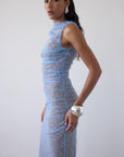 LUCHO MAXI DRESS IN SKY LACE