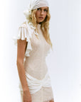 NOOR MINI DRESS IN IVORY LACE - De La Vali