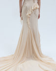 OPHELIA MAXI DRES IN ANTIQUE VISCOSE GEORGETTE - De La Vali