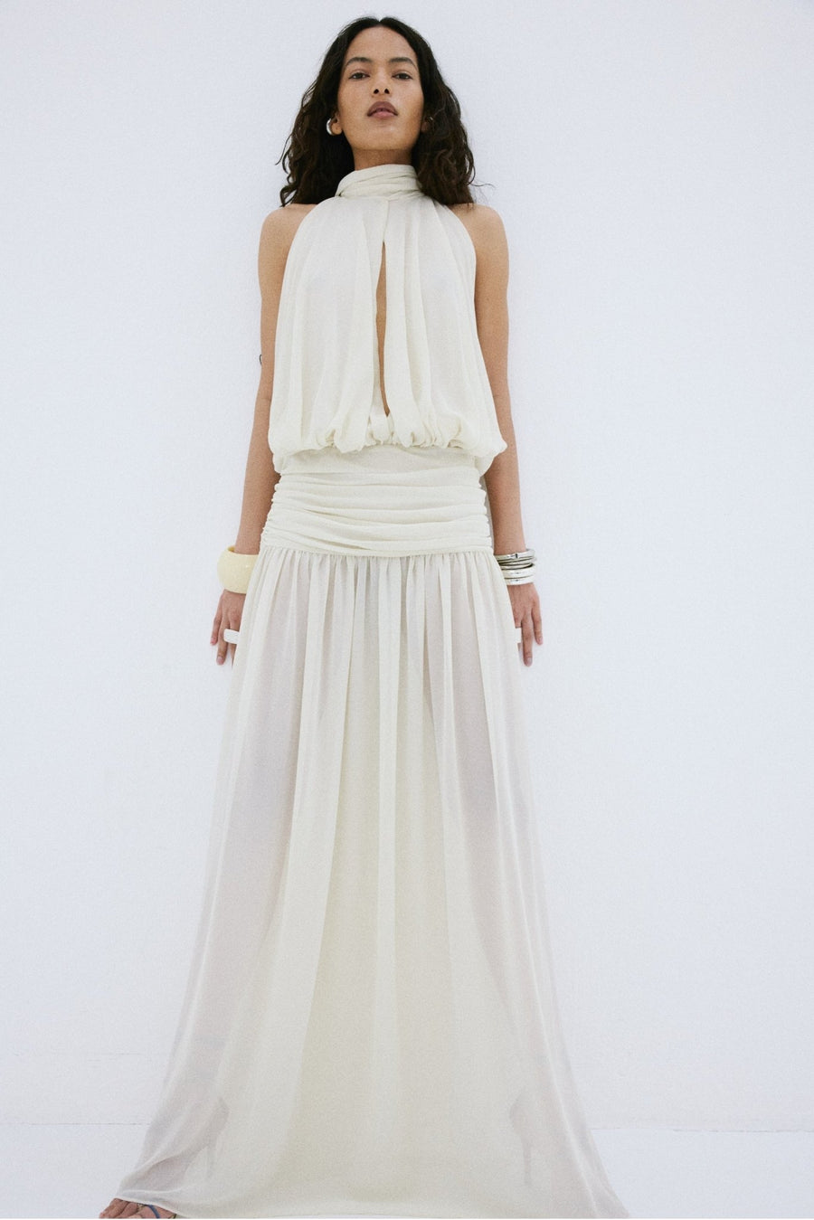 cream fall dress CRUZ MAXI DRESS IN CREAM CHIFFON cream fall dress CRUZ MAXI DRESS IN CREAM CHIFFON