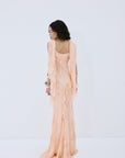 MAYARA MAXI DRESS IN ROSA PALO PINK VISCOSE GEORGETTE - De La Vali