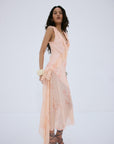BAILA MIDI DRESS IN ROSA PALO PINK VISCOSE GEORGETTE - De La Vali
