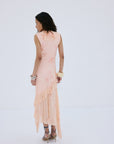 BAILA MIDI DRESS IN ROSA PALO PINK VISCOSE GEORGETTE - De La Vali