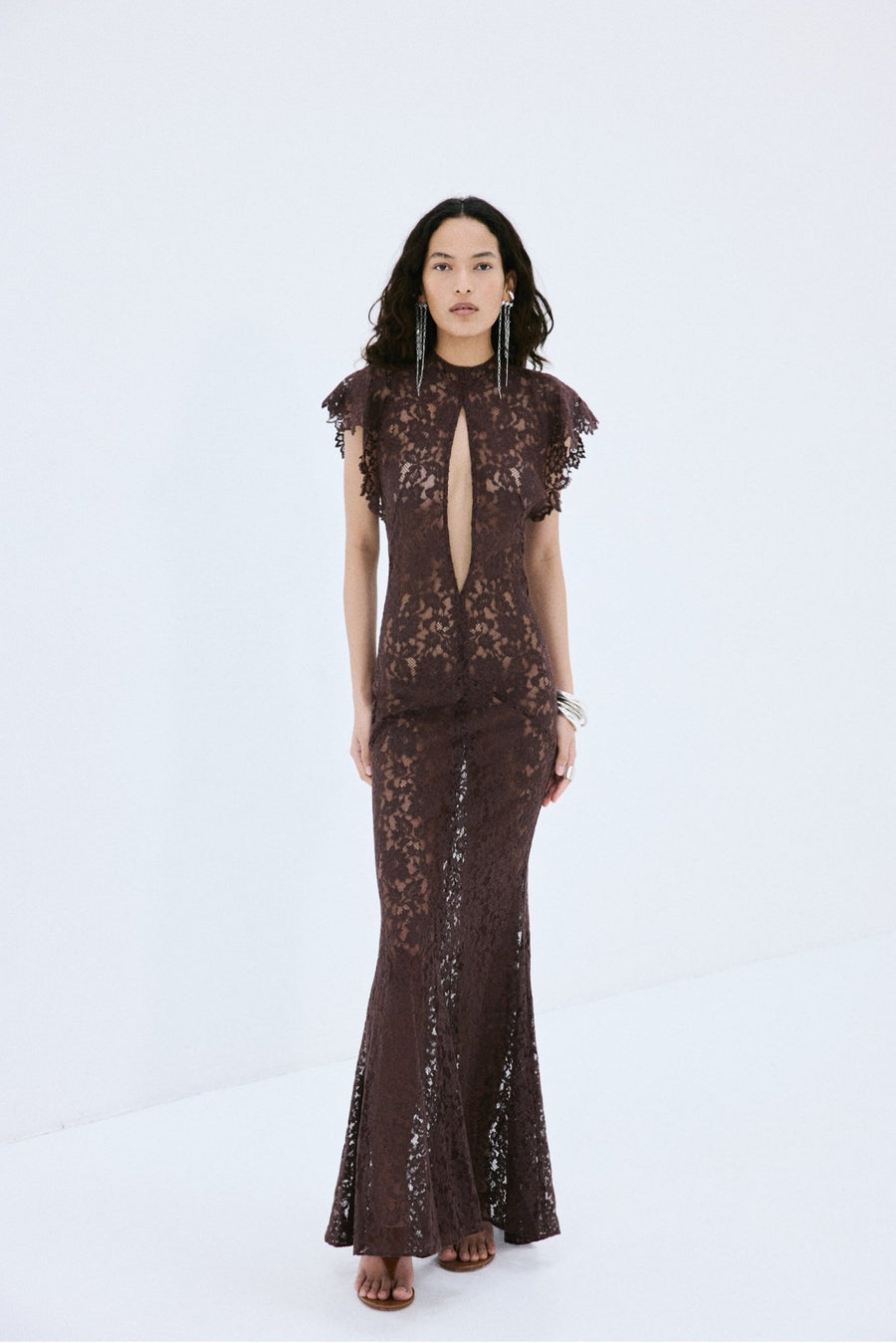 de la vali brown dress NEW ARRIVAL DE LA VALI Ravenna Draped Stretch Jersey Mini Dress in Brown HIRE: $180 || In Sizes XS (Fits from a 6-8) & M (10-12) TRY ONS Yes
