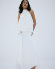 VIDA MIDI DRESS IN IVORY SPANDEX JERSEY - De La Vali